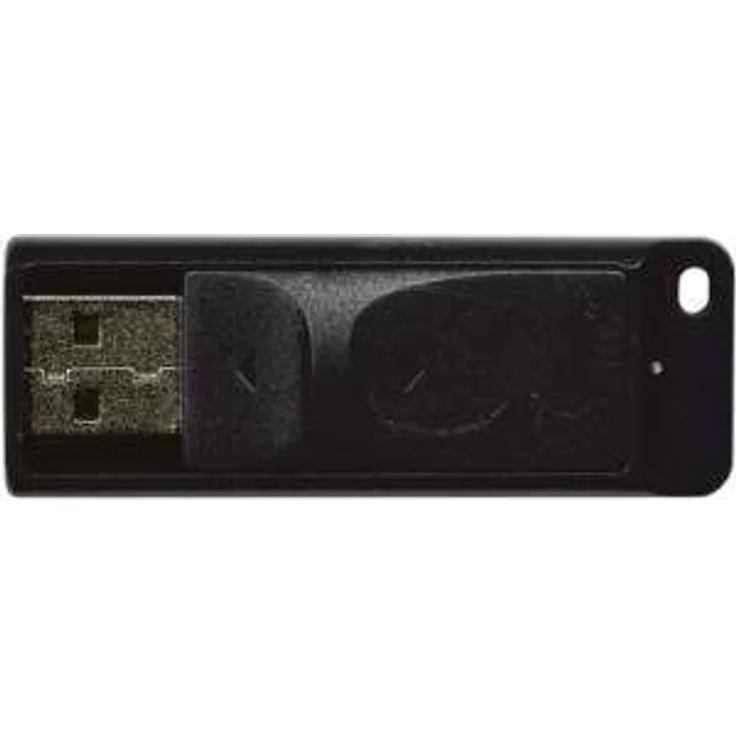 Verbatim Slider USB-Stick - 64 GB - USB-Laufwerk für USB 2.0 mit versenkbarem Schiebemechanismus zur einfachen Datenübertragung - schwarz – Bild 2