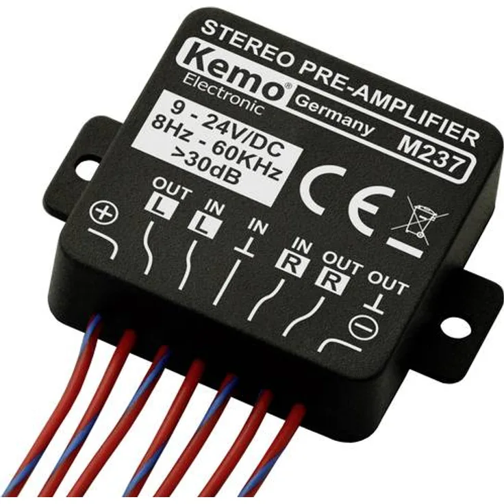Kemo M237 Stereo-Vorverstärker 24 V/DC