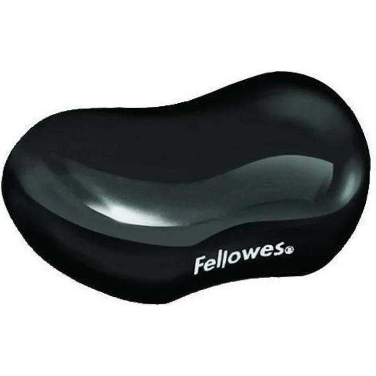 Fellowes Handballenauflage Crystals, flexible Handgelenkauflage mit Gel, kompakt, abwaschbar, schwarz - Preisvergleich – Bild 1