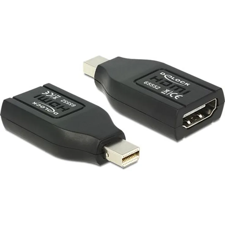 DeLock Adapter Mini Displayport 1.Stecker > HDMI Buchse Schwarz