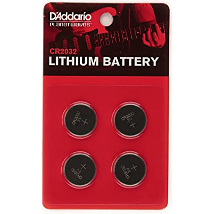 Planet Waves PW-CR2032-04 D'Addario Lithium Battery (4-Pack)