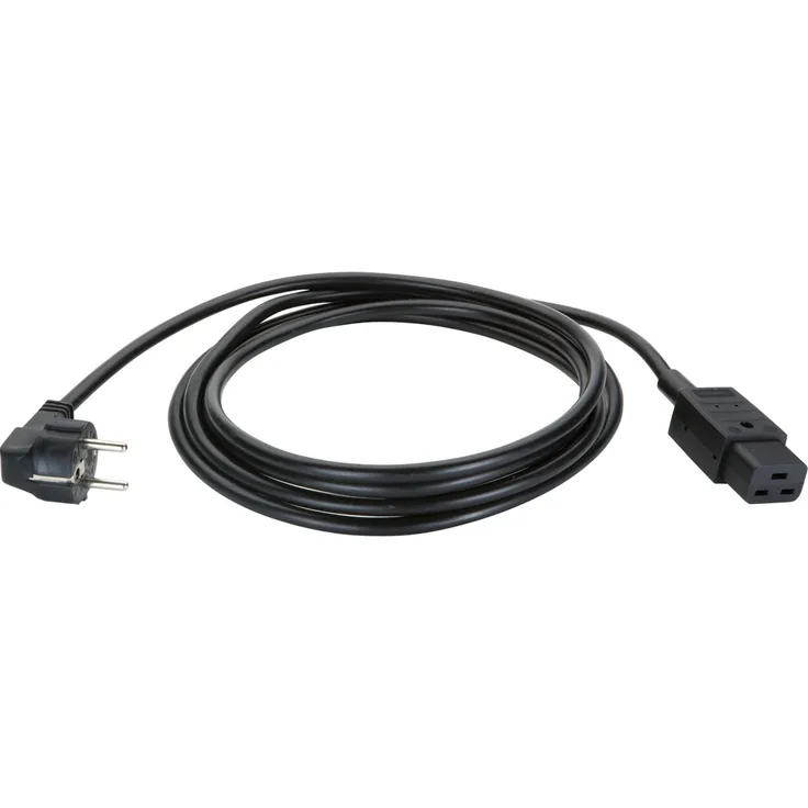 Netzkabel Schuko - IEC320-C19 16A/250V, 2m, schwarz (19.07.1165)