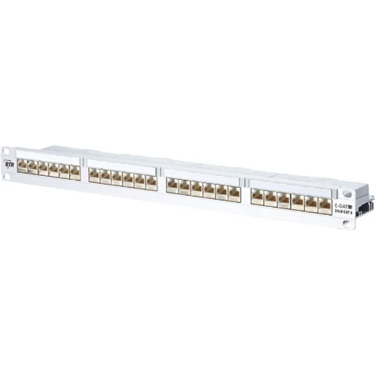 BTR E-DAT Patchpanel 24x8 (8) 1HE modular LSA Cat. 6 Patchfeld Class Ea Link 500 MHz