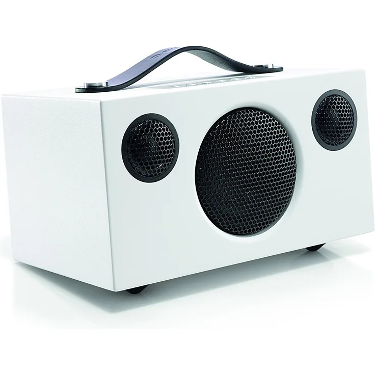 Audio Pro Addon T3 portabler Bluetooth Stereo-Lautsprecher (30h Akkulaufzeit, Echtholzgehäuse) Weiß