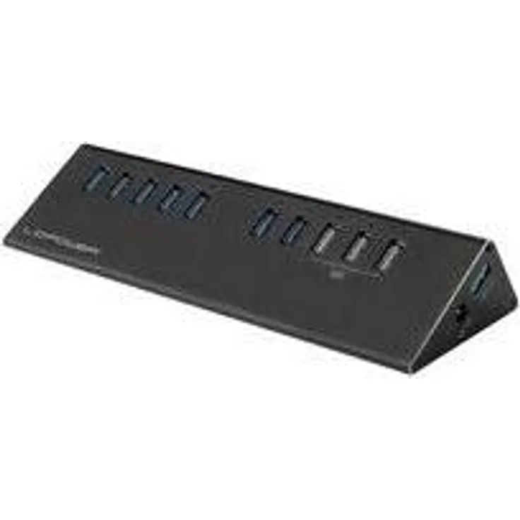 LC-Power USB-Hub schwarz, 10-port (LC-HUB-ALU-2B-10) 