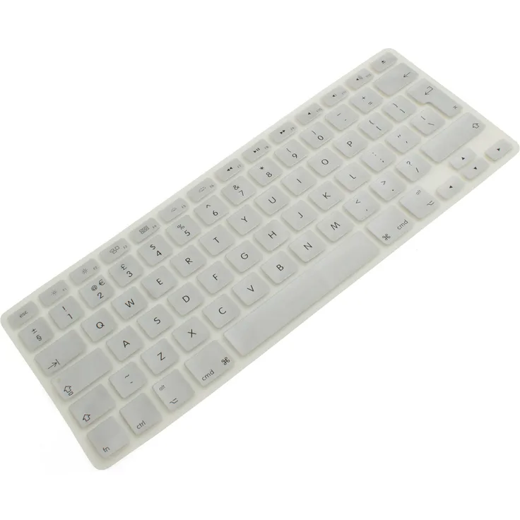 System-S Silikon Tastaturschutz QWERTY Englische Tastatur für MacBook Pro 13'' 15'' 17'' - iMac-MacBook Air 13'' in der Farbe Silber
