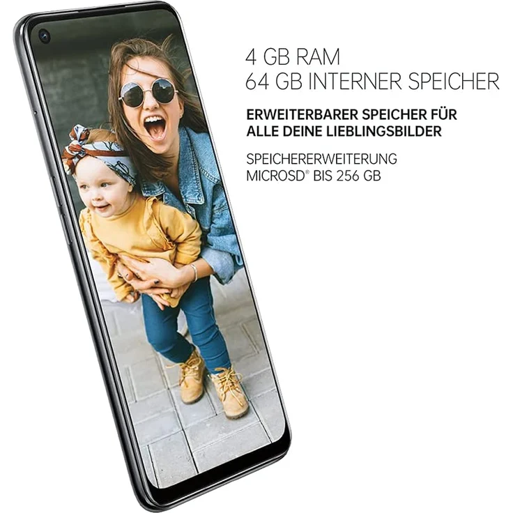 Oppo A54 5G Smartphone 16,5cm (6,5 Zoll), LTPS-Display, 64GB interner Speicher, 4GB RAM, Dual-SIM, Android 11, Schwarz – Bild 3