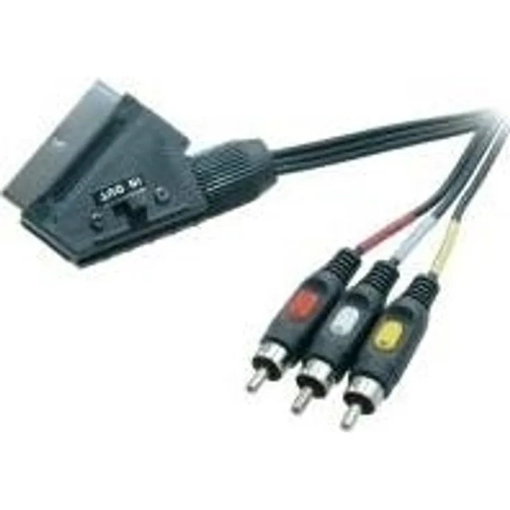 SpeaKa Professional SCART / Cinch TV, Receiver Anschlusskabel [1x SCART-Stecker  3x Cinch-Stecker] 2.00 m Schwarz SpeaKa Professional (50177)