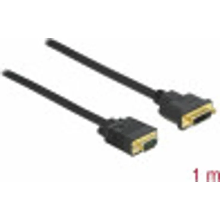 Delock Kabel DVI 24+5 Buchse zu VGA Stecker 1 m