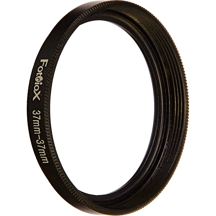 Fotodiox Metal Spacing Ring Filter Adapter, Anodized Black Aluminum 37-37mm