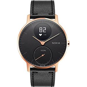 Bild für Nokia Steel HR 36mm Roségold/Schwarz Leder