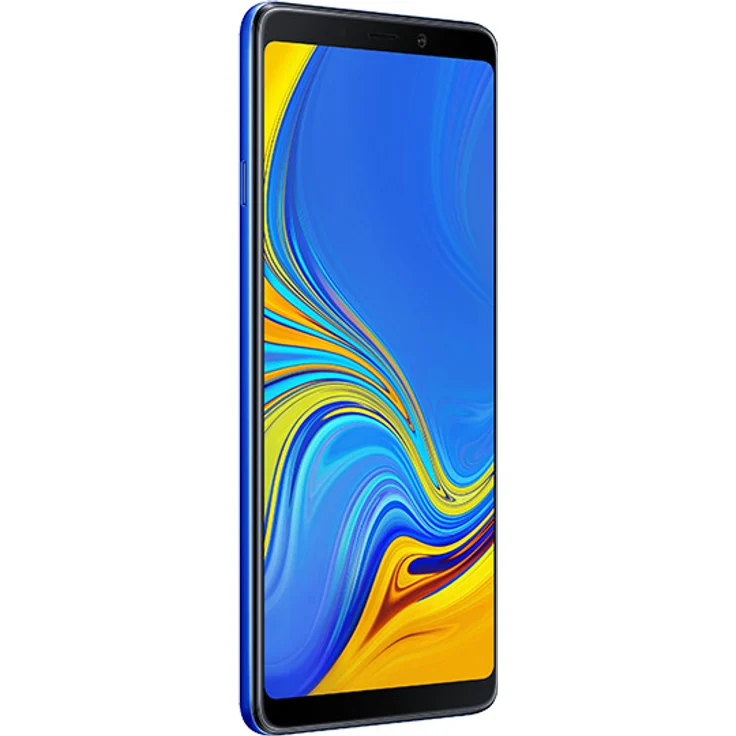 Samsung Galaxy A9 (2018) Smartphone 16cm (6,3 Zoll) AMOLED-Display, 128GB interner Speicher, 6GB RAM, Dual-SIM, Android 8.0, Lemonade Blue – Bild 3