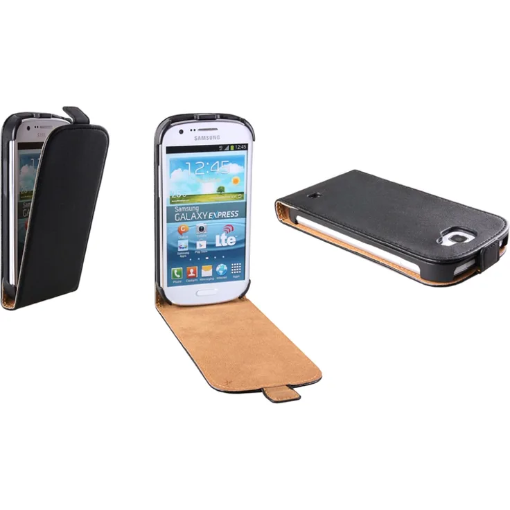PATONA Flip Case, geeignet für Samsung Galaxy I8730 Express schwarz Ultra Slim