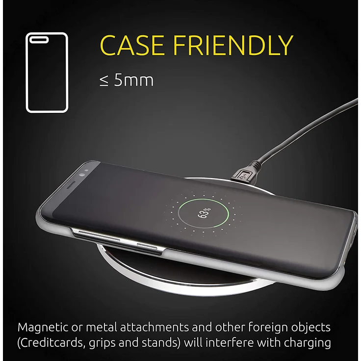 Intenso WA1 Wireless Charger Ladegerät Induktive Ladestation, Qi Ladestation, 10 W, weiß (mit Schnellladeadapter) – Bild 4
