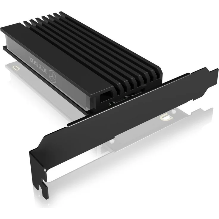 RaidSonic ICY BOX PCI Express Karte, M.2 NVMe SSD zu PCIe 3.0 Adapter, Kühler, LED Beleuchtung, M-Key, 2230, 2242, 2260, 2280, Schwarz (IB-PCI214M2-HSL) – Bild 4