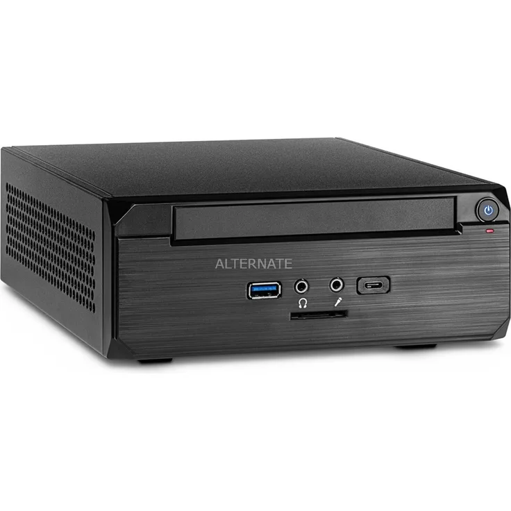Inter-Tech ITX MW-02 II HTPC-Gehäuse, schwarz, ohne Netzteil