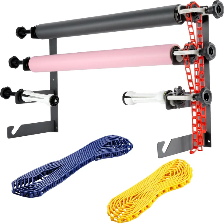 Neewer Manuelles Hintergrund-Haltesystem, Fotografie, 4 Walzen, Wandmontage, inkl. zwei (2) Vierfachen Falthaken, sechs (6) Ausfahrstangen, drei (3) Ketten, zehn (10) Klemmschrauben