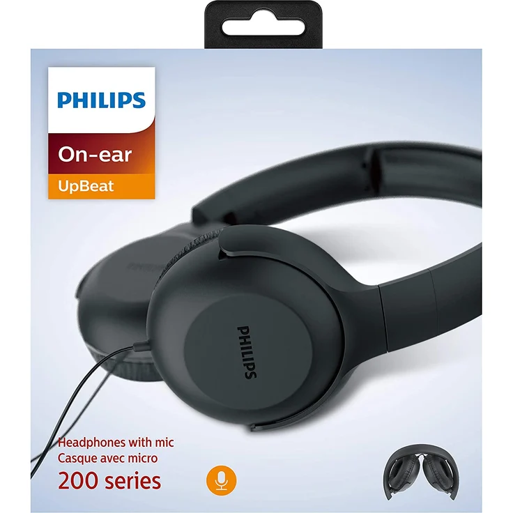 Philips UH201BK-00 On-Ear-Kopfhörer mit Mikrofon, schwarz – Bild 7