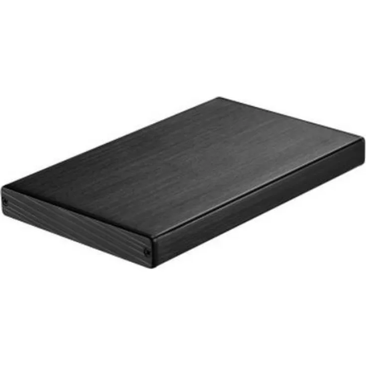 TooQ TQE-2527B - Gehäuse für 2,5 Zoll Festplatten (SATA I-II-III bis 9,5 mm Höhe, USB 3.0), Aluminium, LED Anzeige, schwarz, 50 g