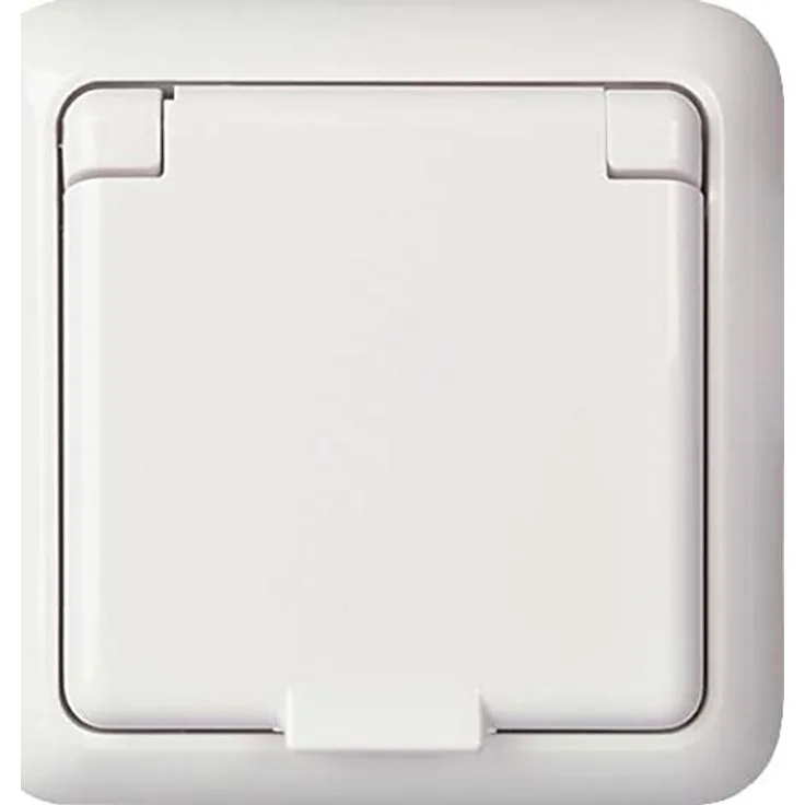 Elso Steckdose Komplettgeräte Schutzkontakt IP44 Fab, reinweiß, 225044