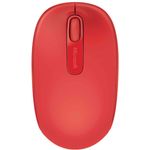 Microsoft Wireless Mobile Mouse 1850 (Maus, rot, kabellos, für Rechts- und Linkshänder geeignet)