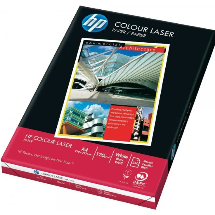 HP Farblaserpapier, Druckerpapier Color-Choice Chp 753: 120 g-m², DIN-A4, 250 Blatt, Extraglatt, weiß