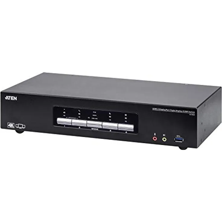 Aten KVM Switch 4P USB3.0 4K DP Triple View KVMP S (CS1964-AT-G)
