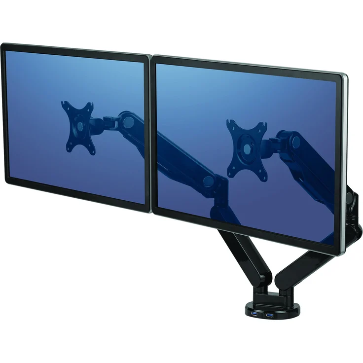 Fellowes 8042501 Platinum Series Doppel-Monitorarm für Bildschirme bis 68.58 cm, 27 Zoll – Bild 1