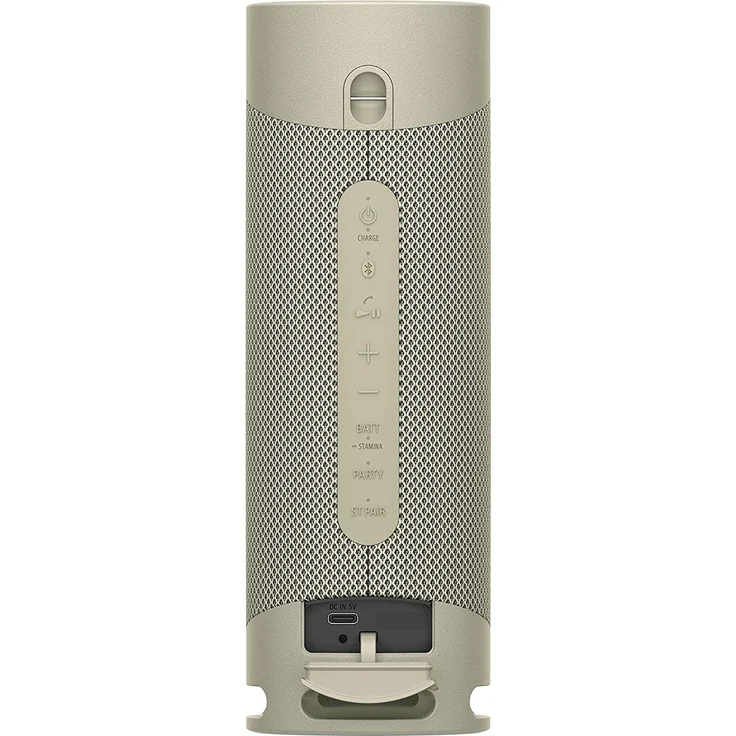Sony SRS-XB23 tragbarer, kabelloser Bluetooth Lautsprecher (12h Akkulaufzeit, wasserabweisend, Extra Bass), beige – Bild 2