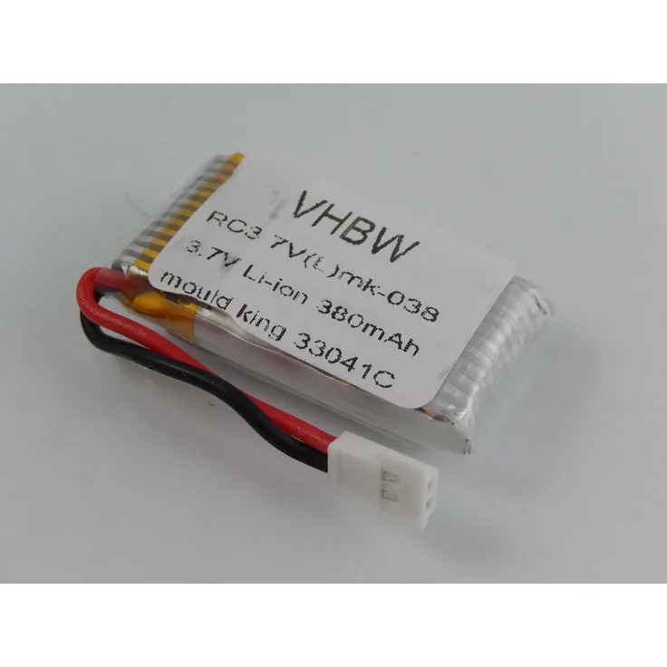 vhbw Li-Ion Akku 380mAh (3.7V) passend für Drohne, Multicopter Mould King 33041C Quadrocopter