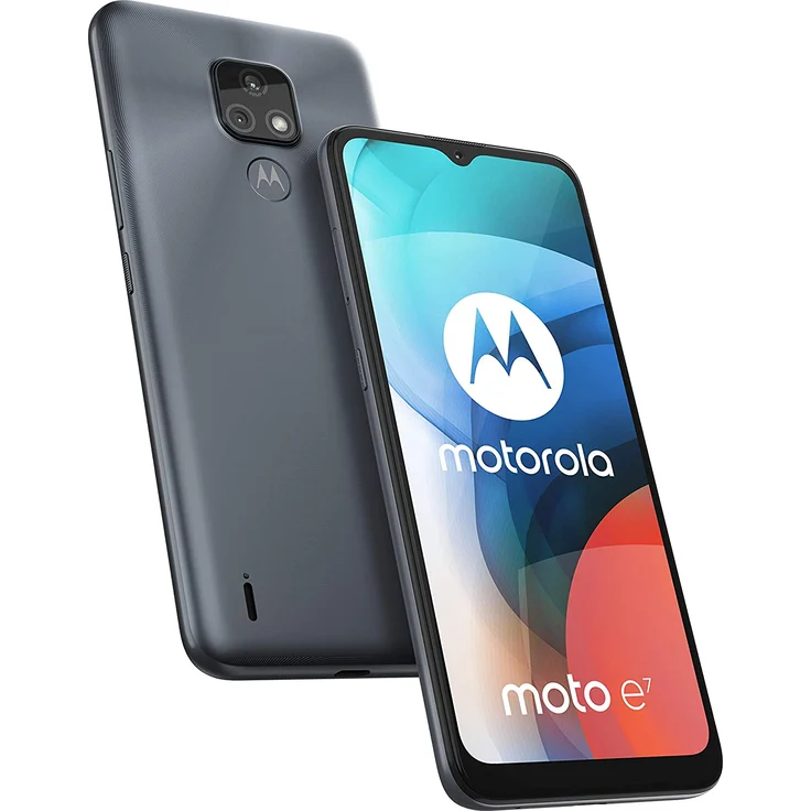 Motorola Moto E7 Smartphone 16,51cm (6,5 Zoll) IPS-Display, 32GB interner Speicher, 2GB RAM, Dual-SIM, Android 10, Mineral Grey – Bild 1