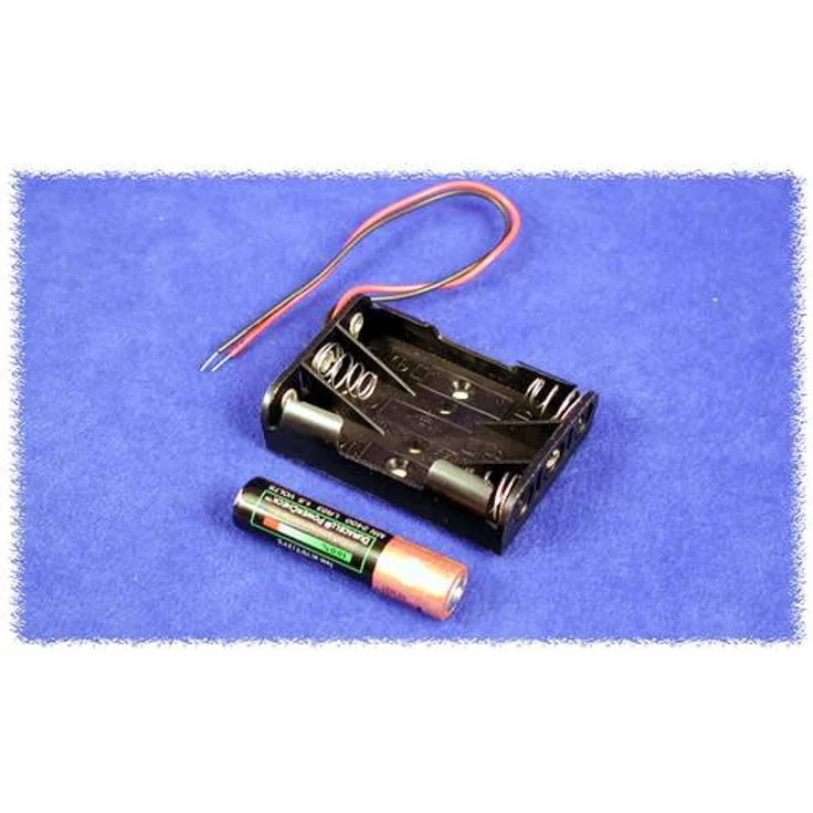 Hammond Electronics BH3AAAW Batteriehalter 3 x AAA Kunststoff Schwarz 1St.