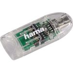 Hama Multi-Kartenleser 8 in 1 (u.a. microSD-SDHC, SD-SDHC, MMC, USB 2.0) transparent