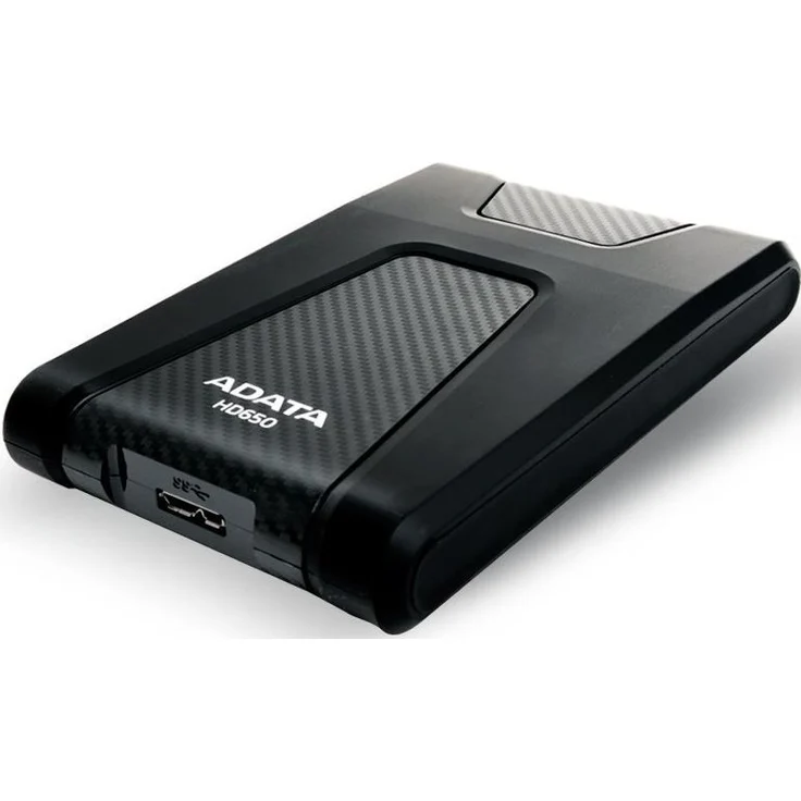 ADATA DashDrive Durable HD650 - Festplatte - 1 TB - extern (tragbar) - 2.5 Zoll (6.4 cm) - USB 3.0 - Schwarz (AHD650-1TU3-CBK) – Bild 1
