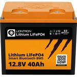 LIONTRON LiFePO4 Akku 12,8V 40Ah LX Smart BMS mit Bluetooth
