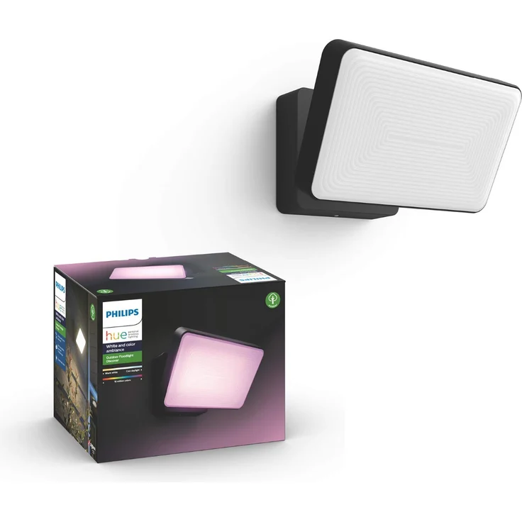 Philips Hue White and Color Ambiance LED Flutlicht Discover, für den Außenbereich, dimmbar, bis zu 16 Millionen Farben, steuerbar via App, kompatibel mit Amazon Alexa (Echo, Echo Dot) – Bild 1