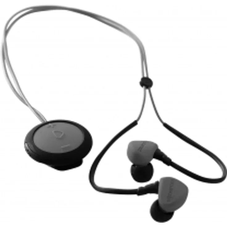 Boompods wasserresistente In-Ear Bluetooth Kopfhörer ''Sportpods Race'' mit Memory Foam Ohrstöpseln Dunkelgrau