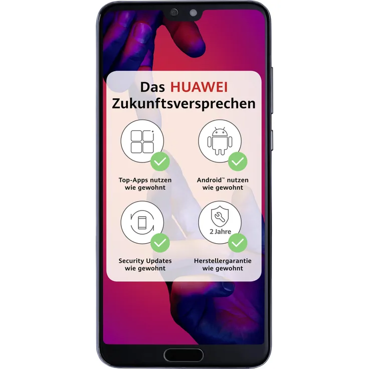 Huawei P20 Pro Smartphone 15,49cm (6,1 Zoll) OLED-Display, 128GB interner Speicher, 6GB RAM, Dual-SIM, Android, Midnight Blue