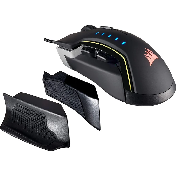 Corsair GLAIVE RGB Optisch Gaming Maus (RGB-LED-Hintergrundbeleuchtung, 16000 DPI) aluminium – Bild 8
