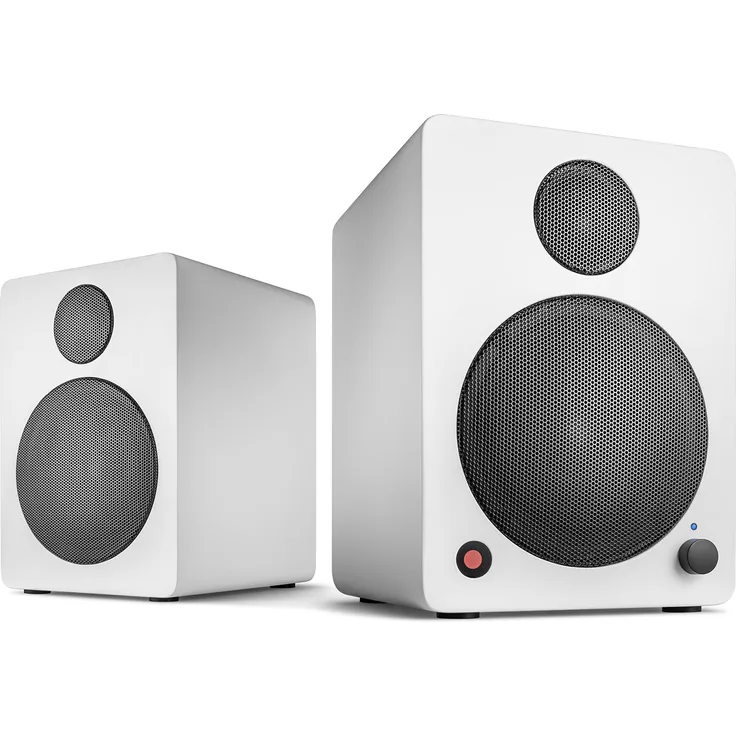 wavemaster CUBE MINI NEO white - Regallautsprecher-System (36 Watt) mit Bluetooth-Streaming, Digitalanschluss und IR-Fernbedienung, Aktiv-Boxen, Nutzung für TV-Tablet-Smartphone, weiß (66371) Regallautsprecher - 36 Watt - schwarz, weiß