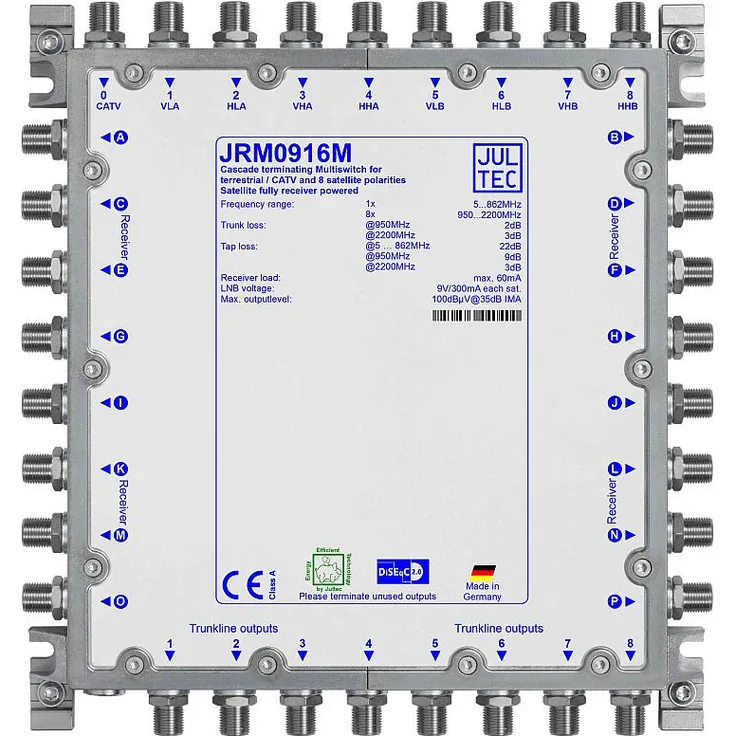 Jultec JRM0916M Multischalter ohne Netzteil (kaskadierbar)