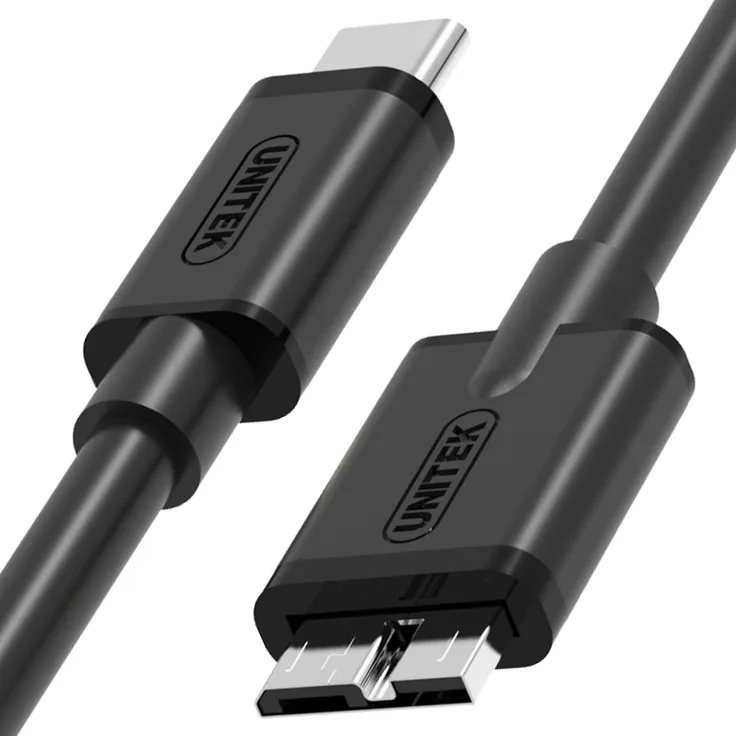UNITEK Y-C475BK USB3.1 Typ-C-zu-Microusb-Typ-B-Kabel 1m Schwarz