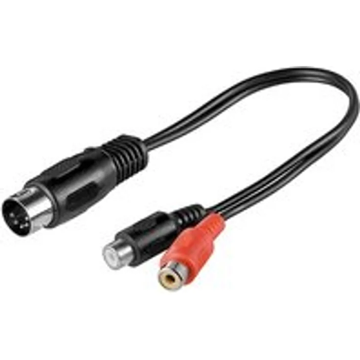 0.2m 2x Cinch Kupplungen auf 5-polig DIN Stecker