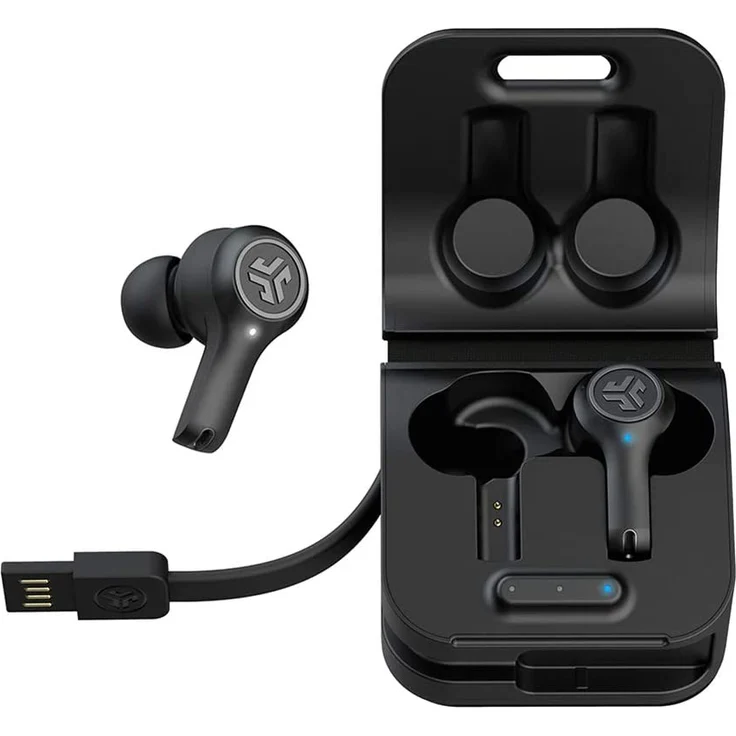 JLAB Epic Air ANC True Wireless In-Ear Kopfhörer mit Bluetooth, Mikrofon, Noise Cancelling, geeignet für Sport, schwarz – Bild 3