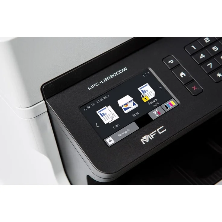 Brother MFC-L8690CDW (4-in-1) Multifunktionsdrucker - (Laser) Farbe, Druckgeschwindigkeit: 31 s/w, 31 Farbe, Auflösung: 2400 x 600, LAN, RJ-45, WLAN, AirPrint, Mobile Print, NFC, Cloud Print (MFCL8690CDWG1) – Bild 4