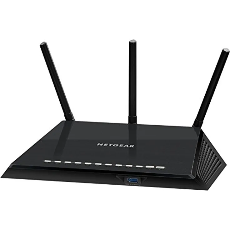 Netgear R6400 Gigabit WLAN Router AC1750 (Dual-Band, 802.11ac, bis zu 1750 MBit-s, USB 3.0 Anschluss, 4x GB LAN-Ports, inkl. 30 Tage Circle Kinderschutz)