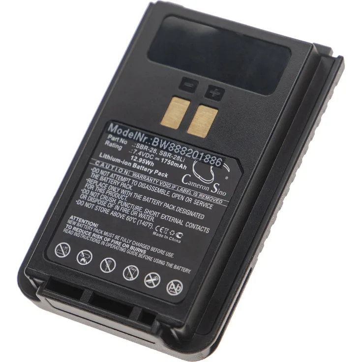 VHBW Akku kompatibel mit Yaesu FT-4VE, FT-4VR, FT-4VX, FT-4XE, FT-4XR Funkgerät, Walkie Talkie (1750mAh 7,4V Li-Ion)