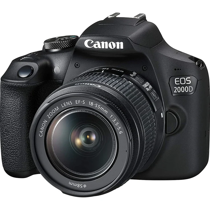 Canon EOS 2000D Spiegelreflexkamera mit dem Objektiv EF-S 18-55 is III Kit – Bild 1