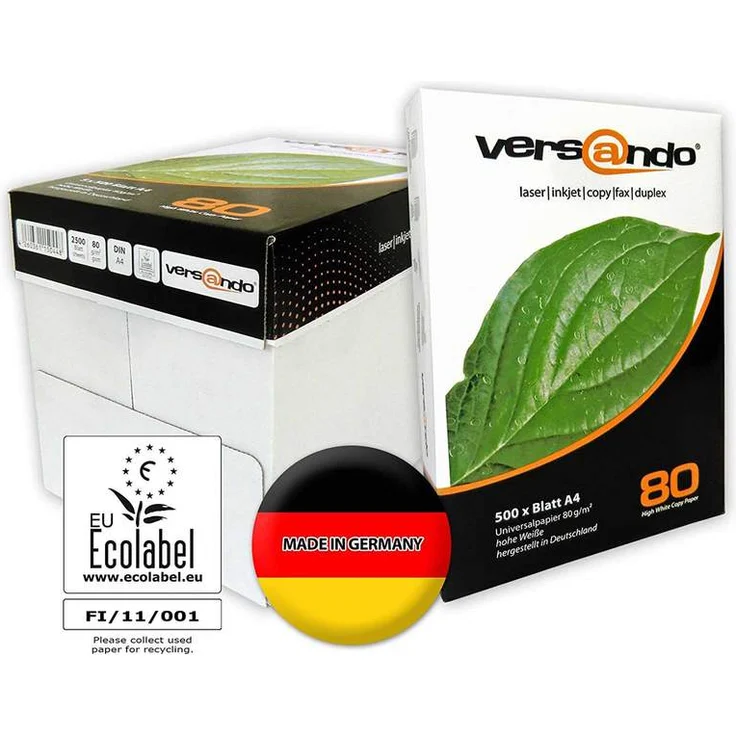 500 Blatt Versando Kopierpapier DIN A4, 80g/qm – Bild 1