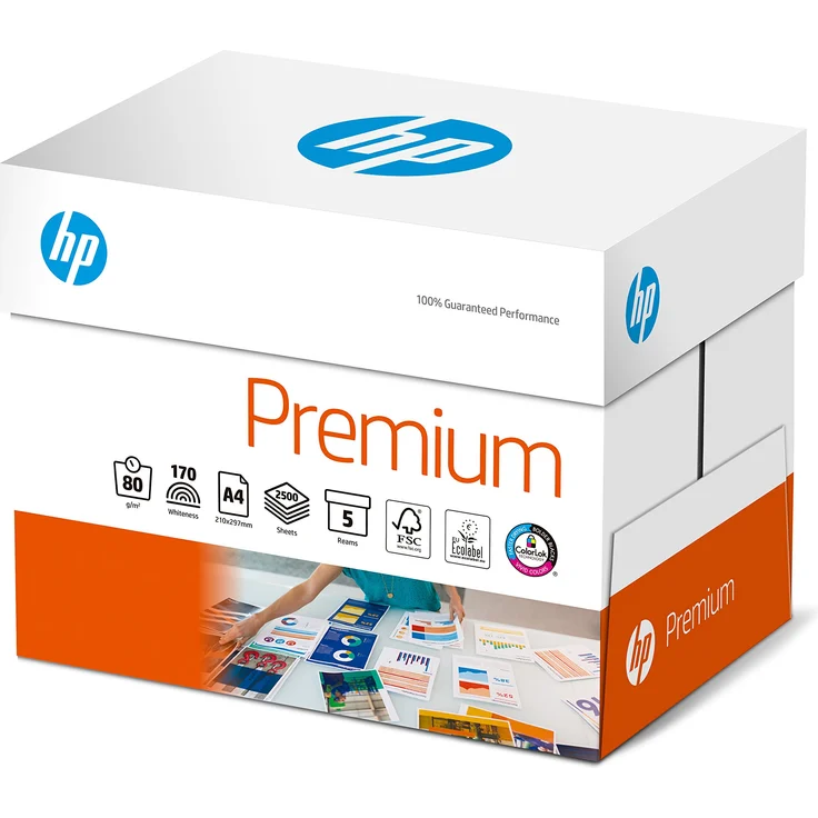 HP Kopierpapier Premium CHP 850: 80g, A4, 5x500 Blatt,extraglatt, weiß - intensive Farben, scharfes Schriftbild - Preisvergleich – Bild 1